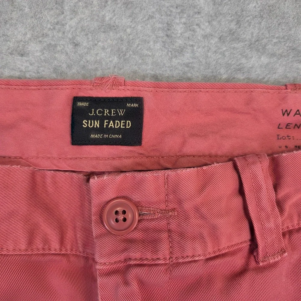 J.Crew Sun Faded Chino Pants Mens 30x32 Salmon Pink Slim Straight Cotton Twill